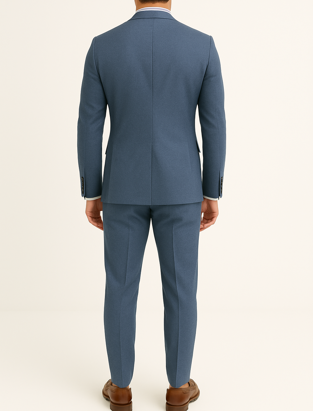 Costume homme bleu effet denim