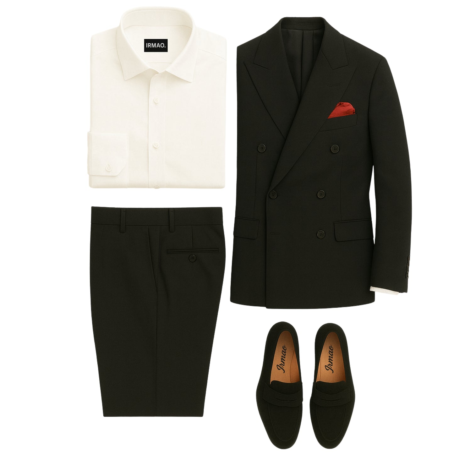 Smoking noir + chemise blanche