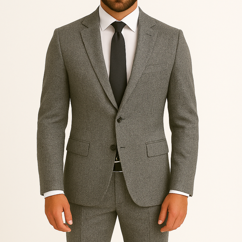 Costume homme gris effet chiné