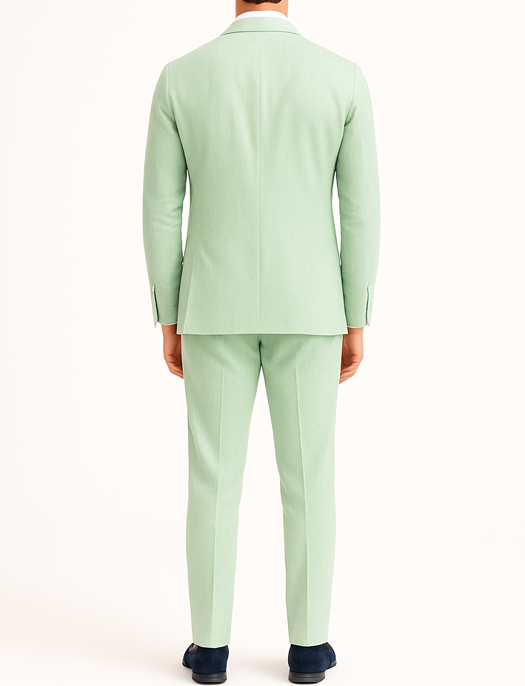 Costume homme effet lin vert LINO