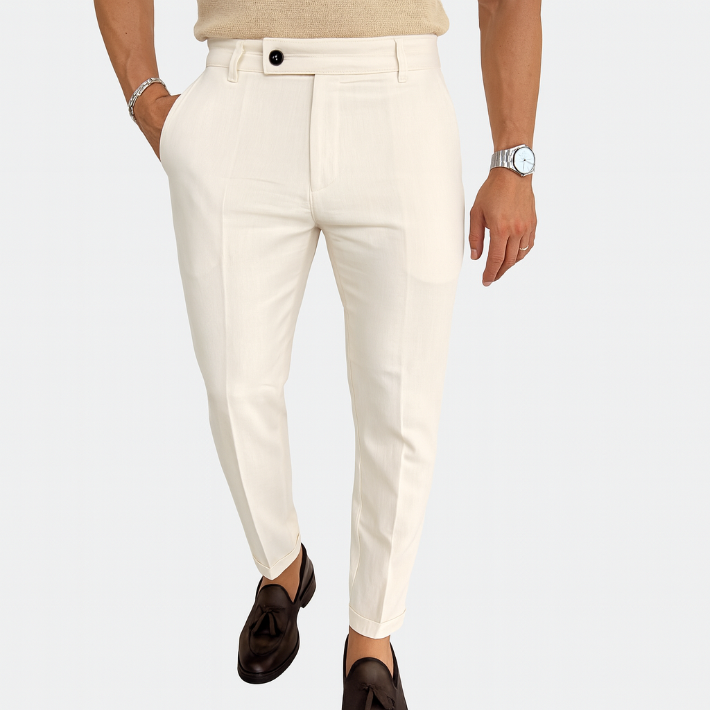 Pantalon en lin blanc