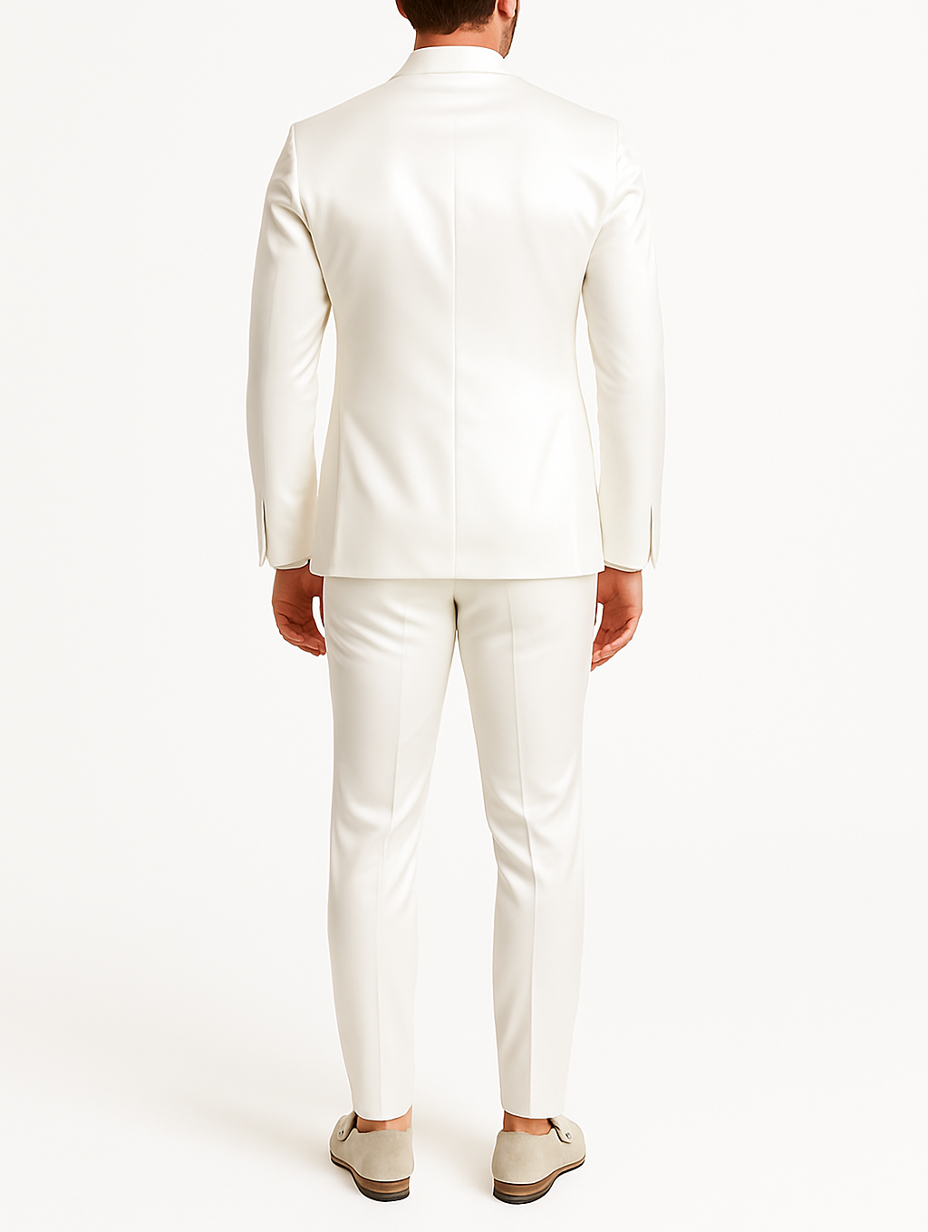Costume homme Blanc satiné