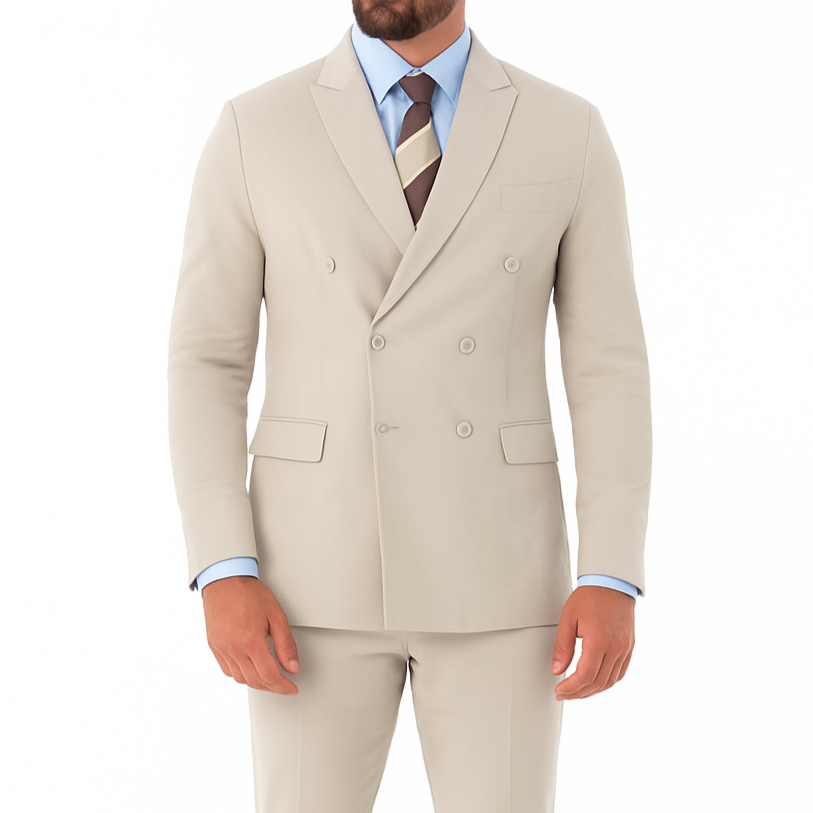 Costume homme perle croisé Mario
