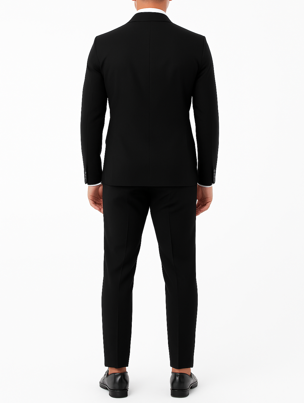 Costume homme noir croisé Mario