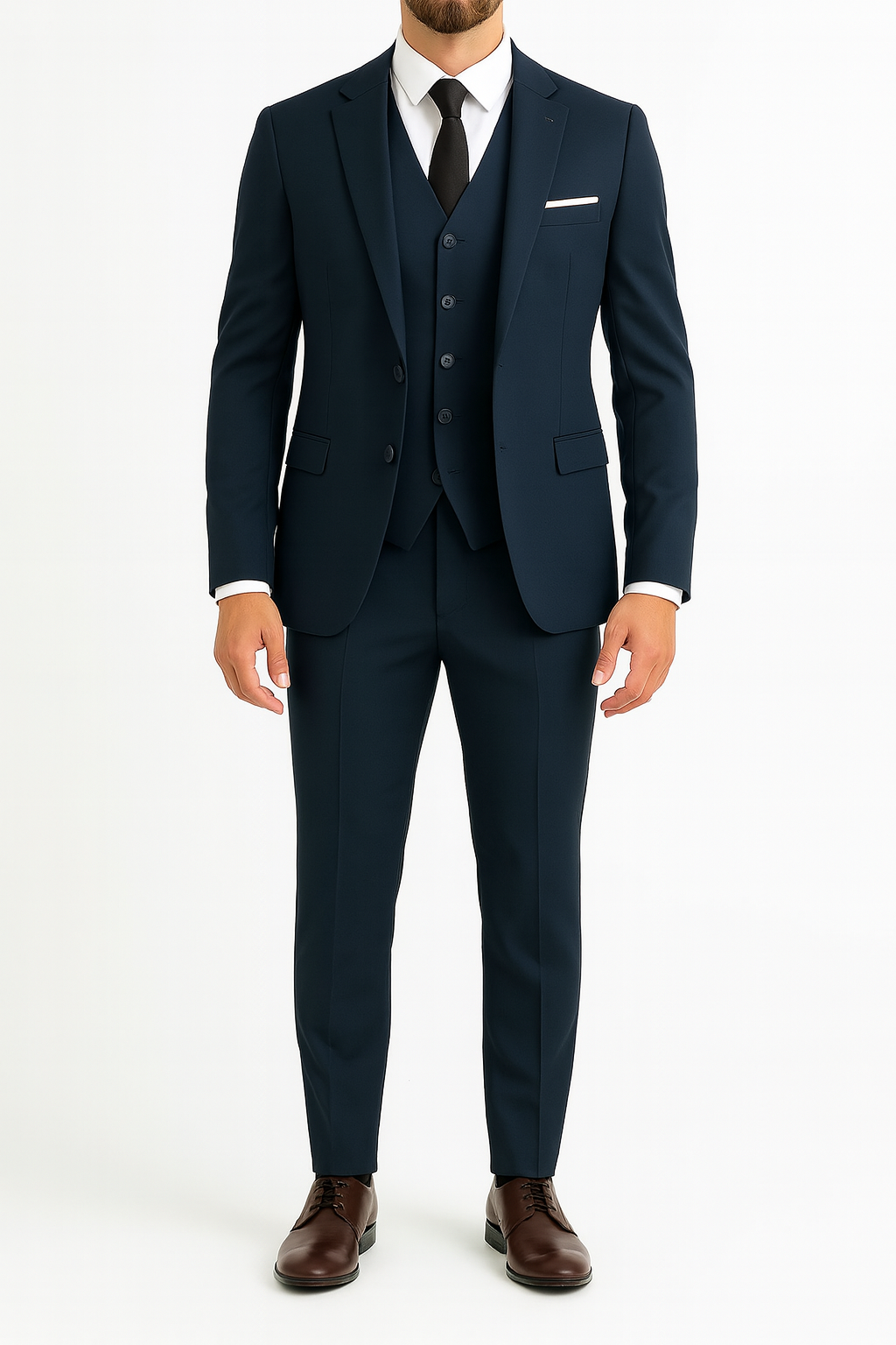 Costume homme bleu marine 3 pièces Pedro