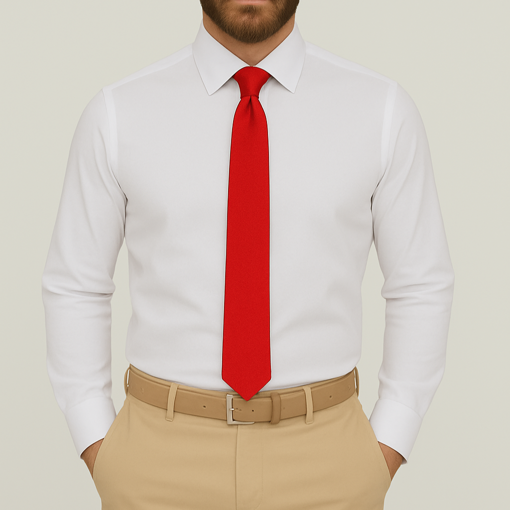 Cravate slim rouge