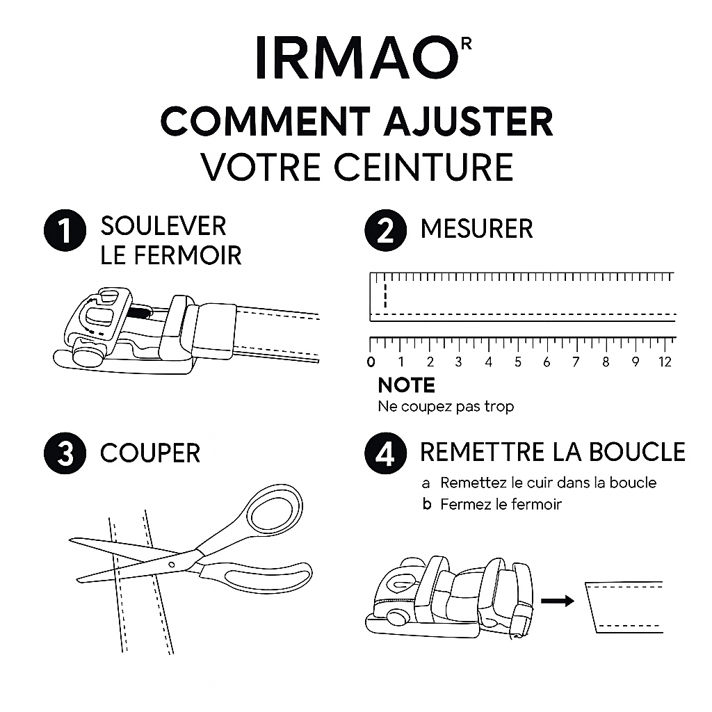 Ceinture en cuir avec réglage automatique Flavio