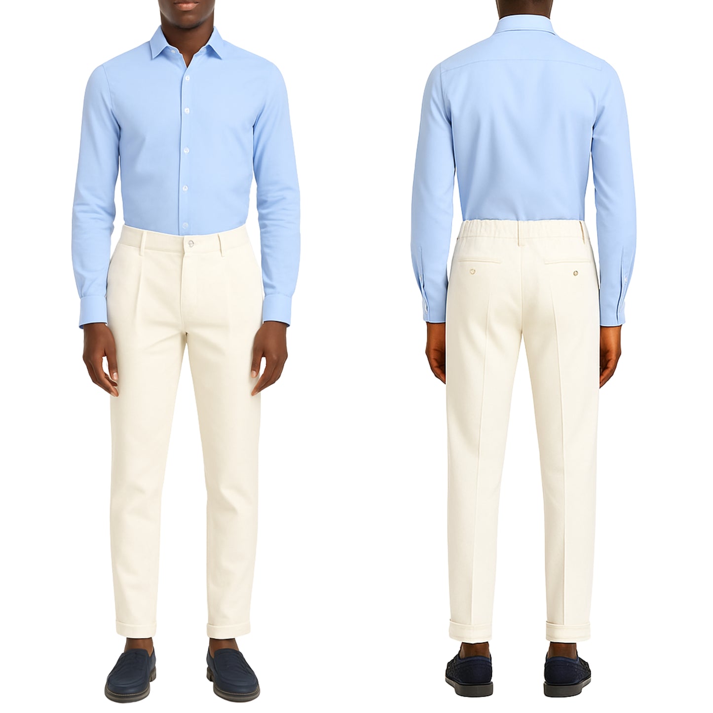 Pantalon blanc italien Napoli