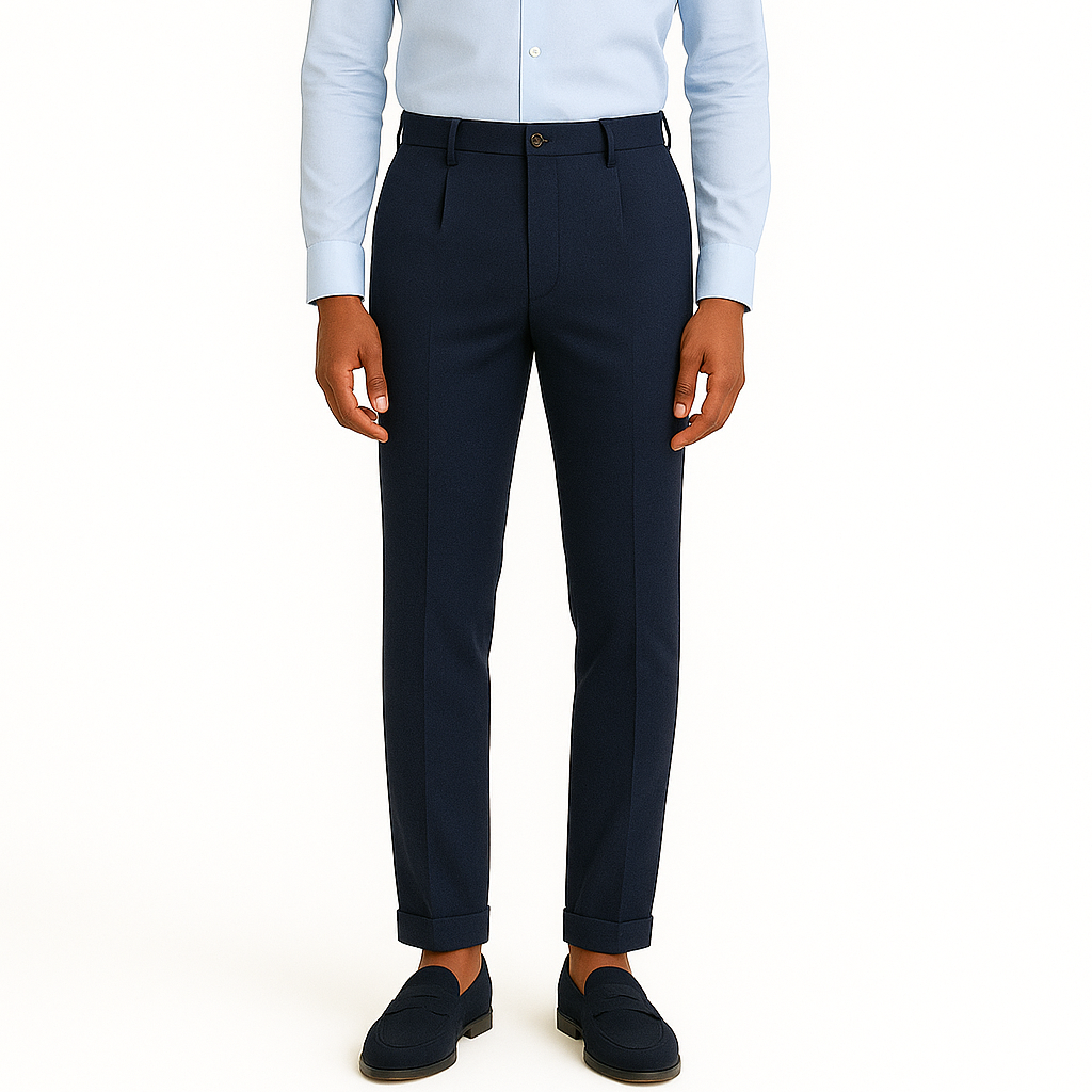 Pantalon bleu marine italien Napoli