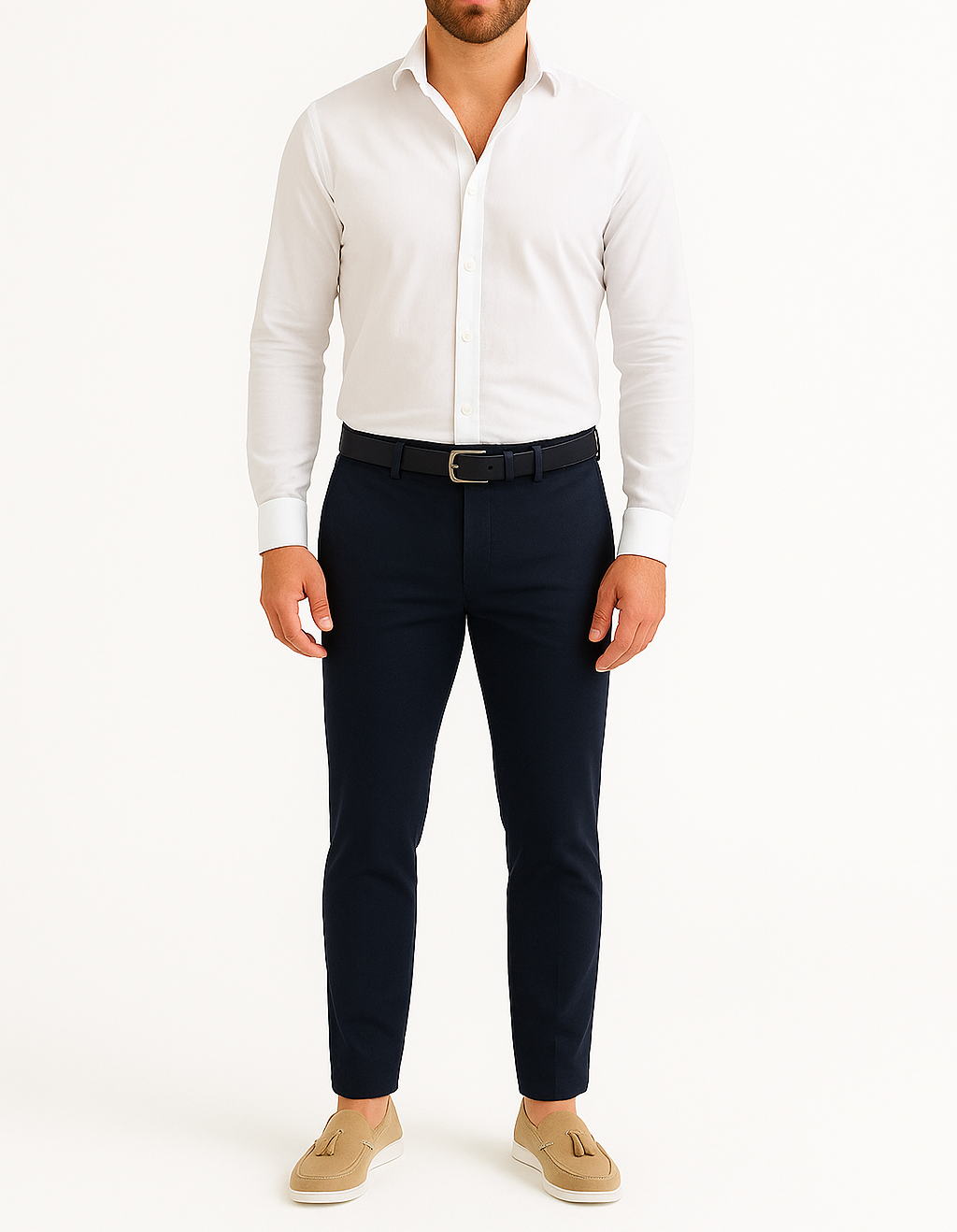 Pantalon chino bleu marine