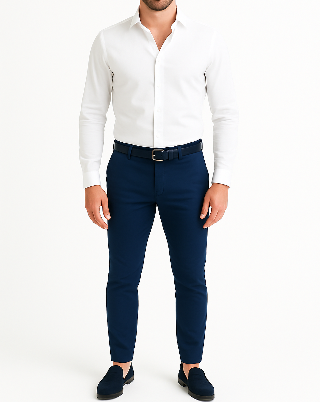 Pantalon chino bleu roi