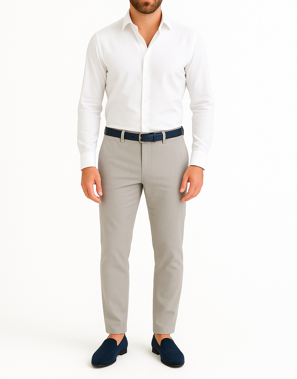 Pantalon chino gris