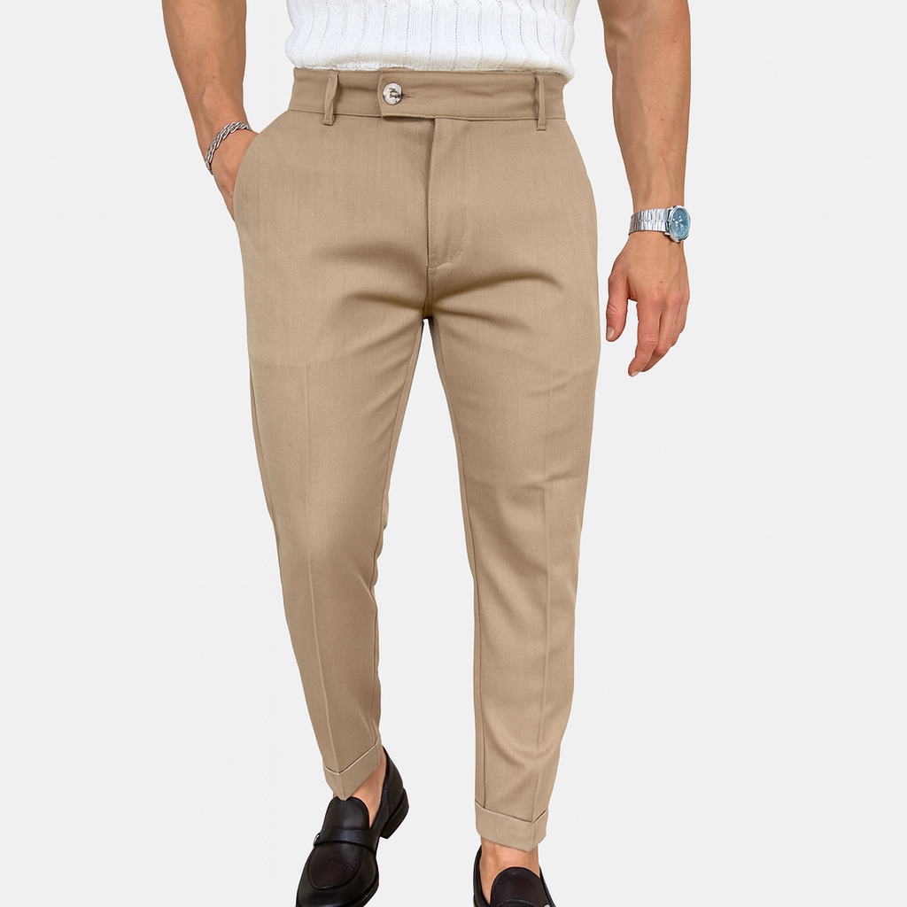 Pantalon en lin beige