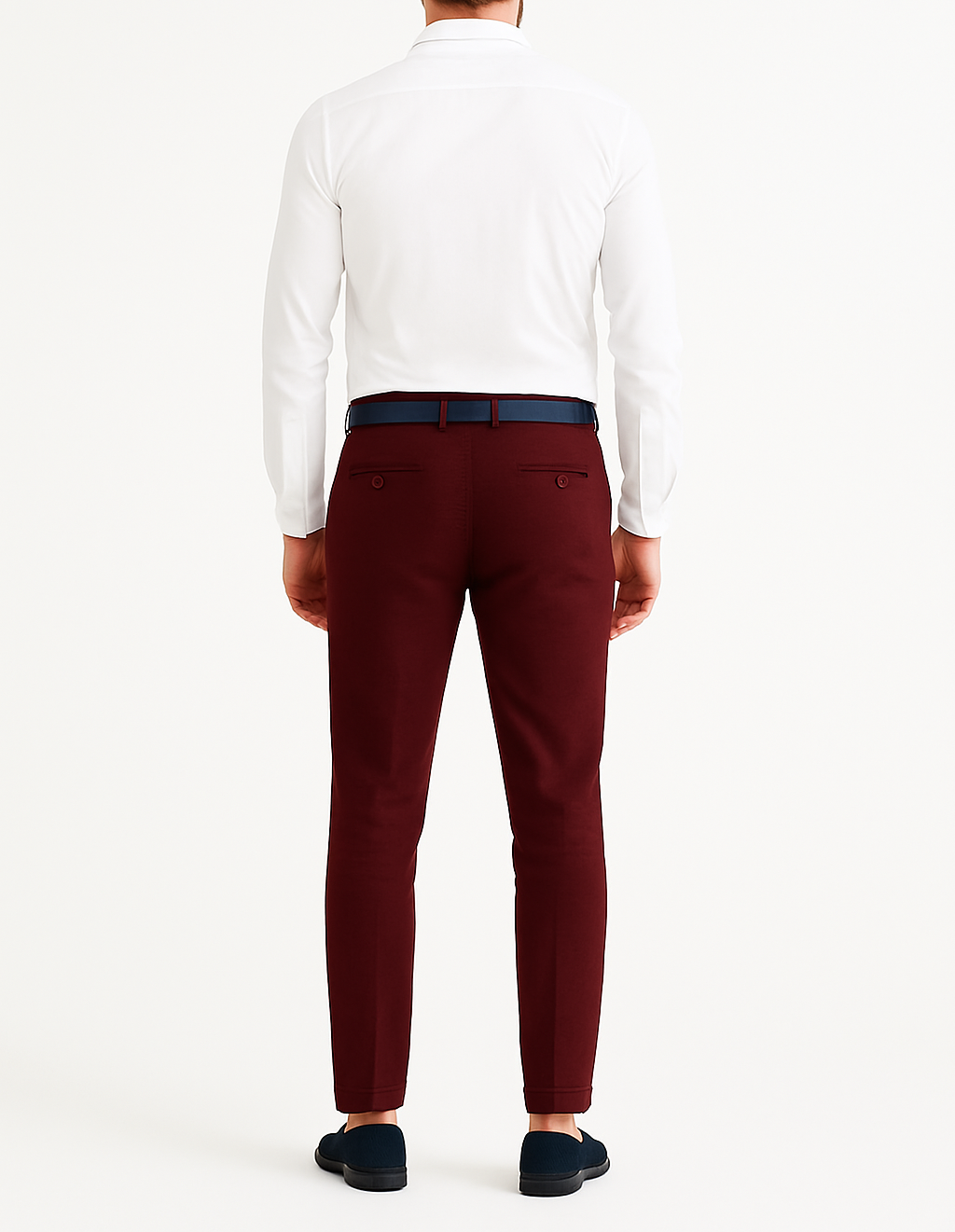 Pantalon chino bordeaux