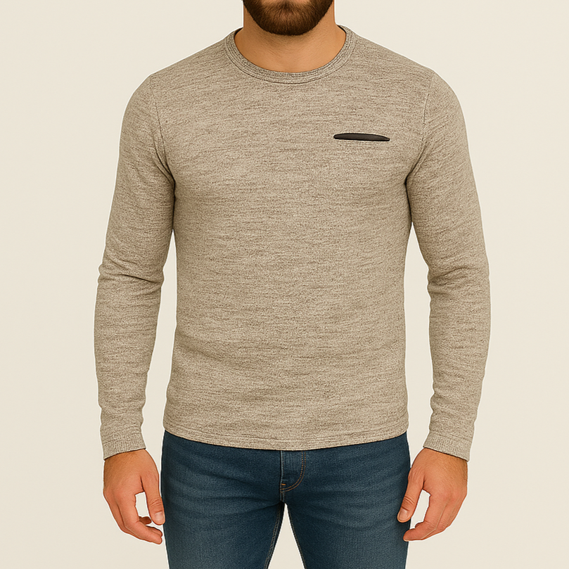 Pull homme bleu LEO