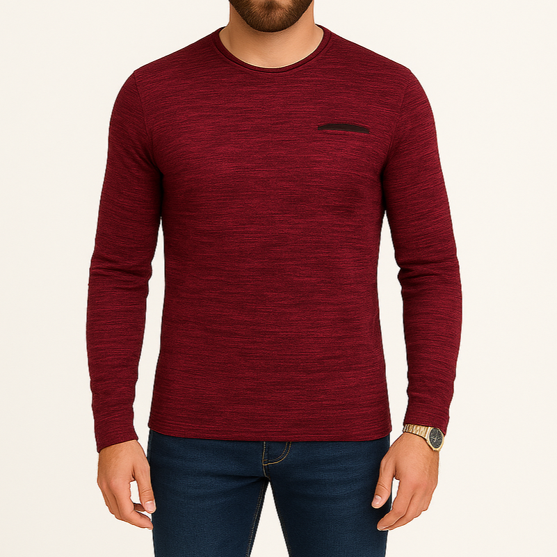 Pull homme bleu LEO