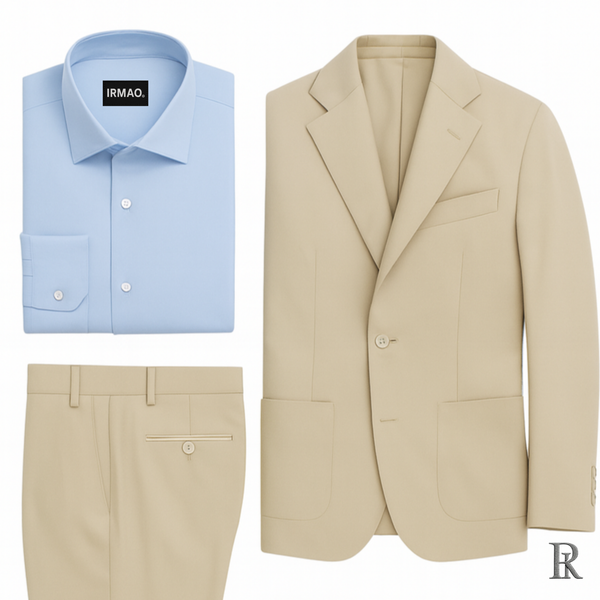 Costume homme beige Massimo