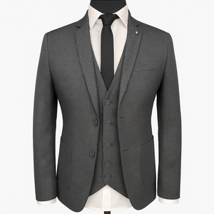 Blazer homme noir à motifs (veste seule)