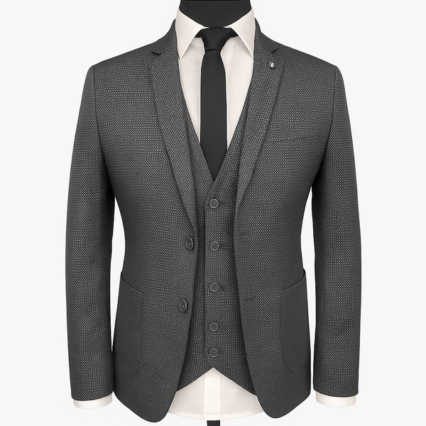 Blazer homme noir à motifs (veste seule)
