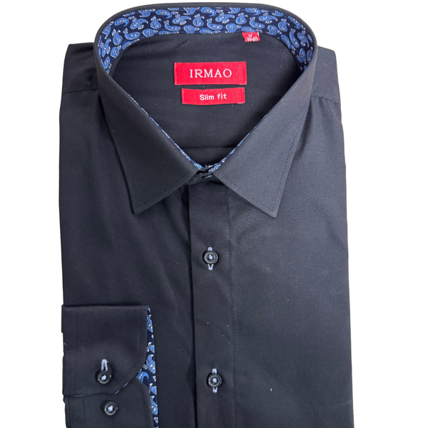 Chemise homme noire Irmao Flower