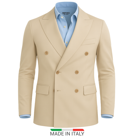 Blazer homme beige croisé Mario (veste seule)