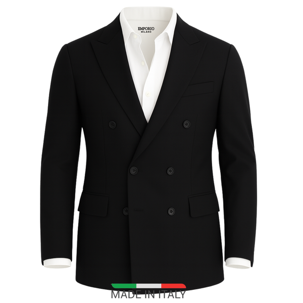 Blazer homme noir croisé Mario (veste seule)