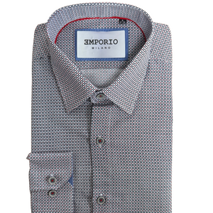 Chemise homme blanche motifs Elena II