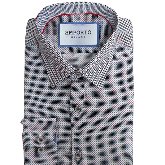 Chemise homme blanche motifs Elena II