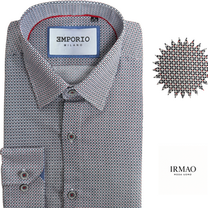 Chemise homme blanche motifs Elena II