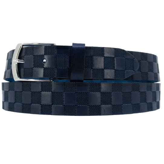 Ceinture en cuir bleu Napo
