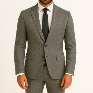Costume homme gris effet chiné