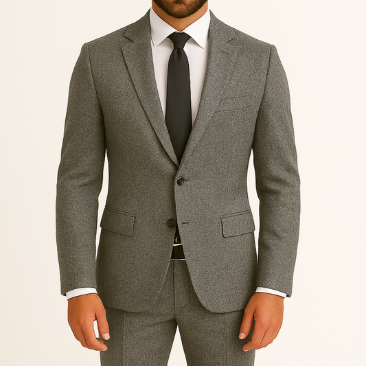Costume homme gris effet chiné