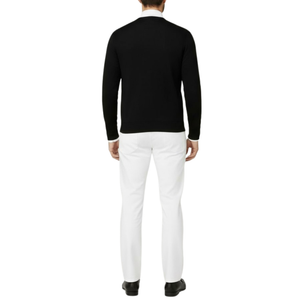 Pull homme col V noir