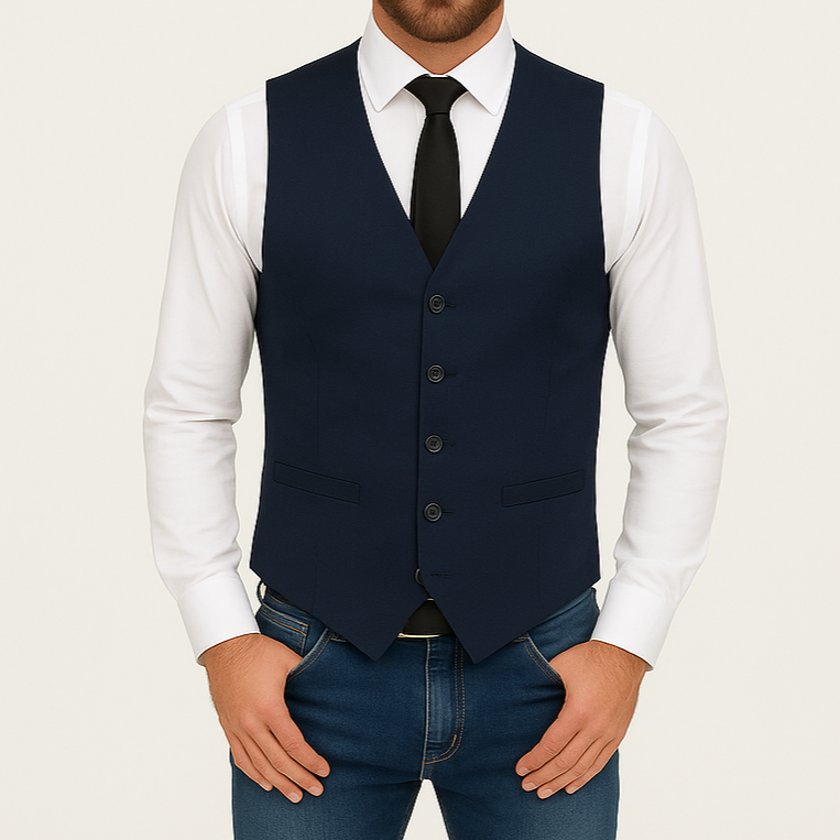 Gilet boléro bleu marine