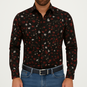 Chemise homme noire Roberto