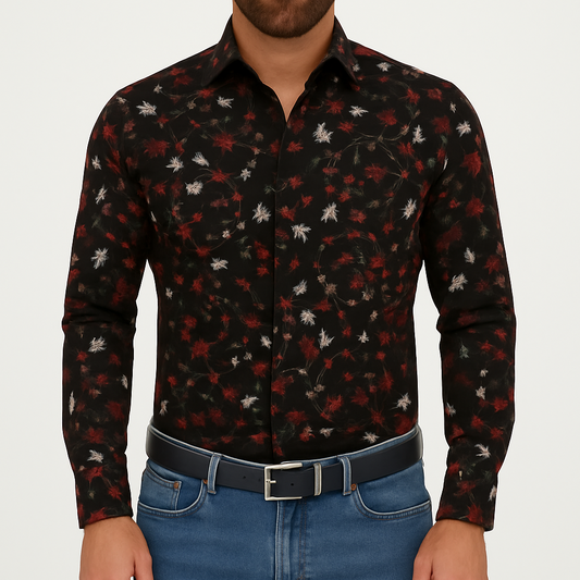 Chemise homme noire Roberto