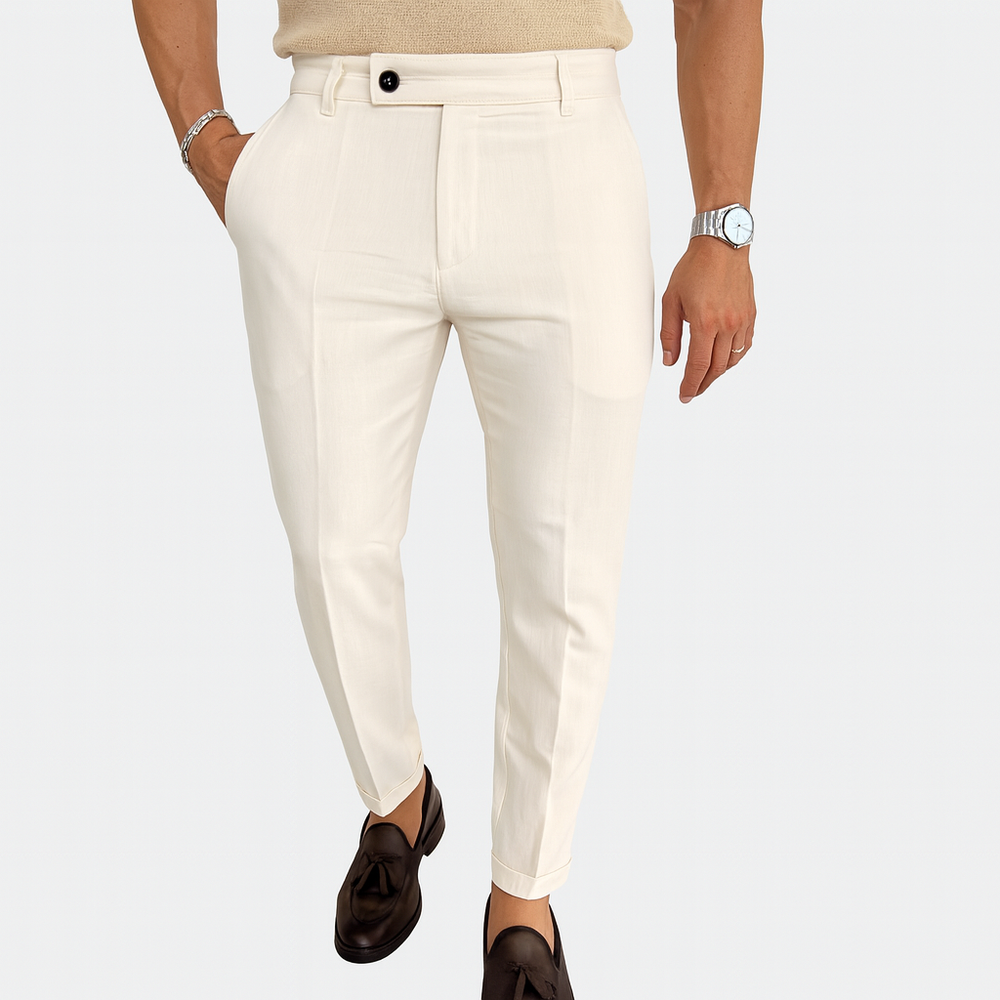 Pantalon en lin blanc