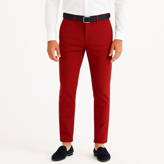 Pantalon chino rouge