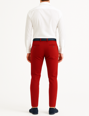 Pantalon chino rouge