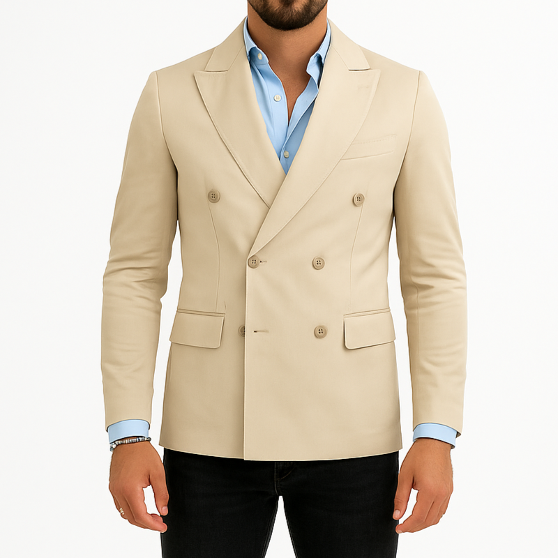 Blazer homme beige croisé Mario (veste seule)