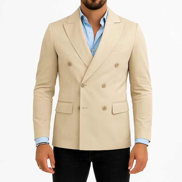 Blazer homme beige croisé Mario (veste seule)
