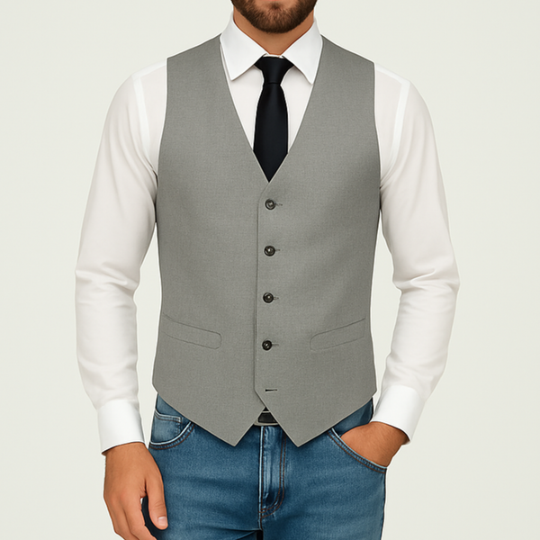 Gilet boléro gris