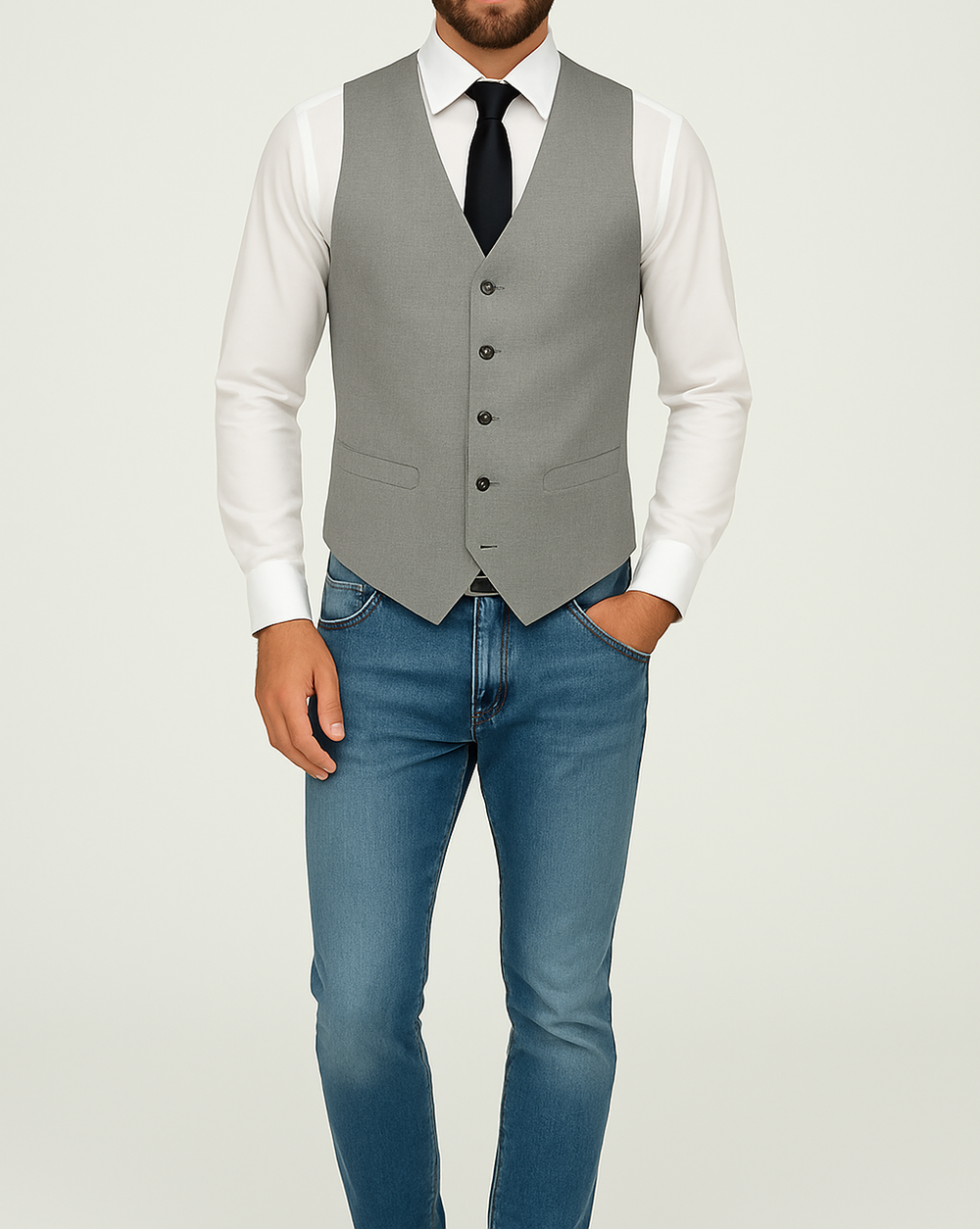 Gilet boléro gris