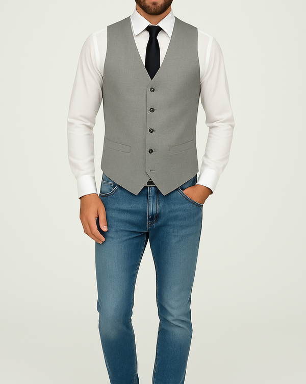 Gilet boléro gris