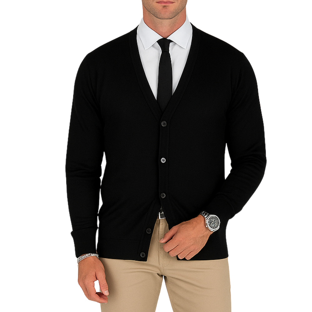 Cardigan homme noir