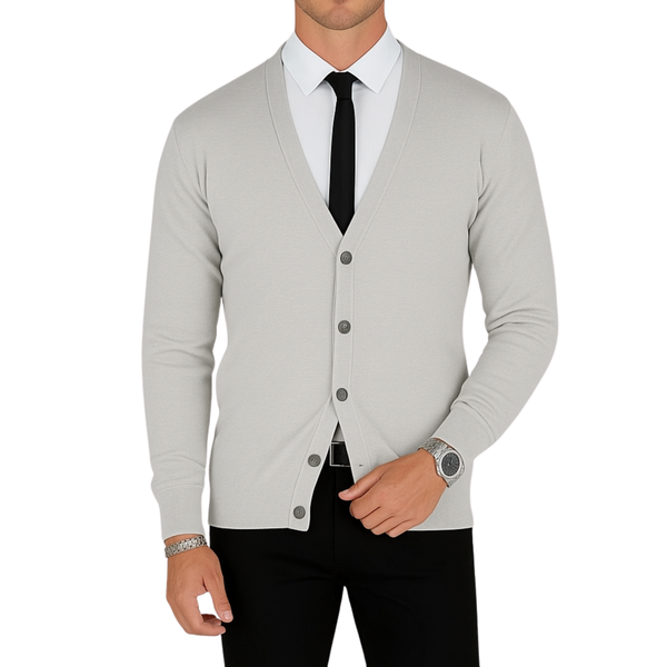 Cardigan homme gris