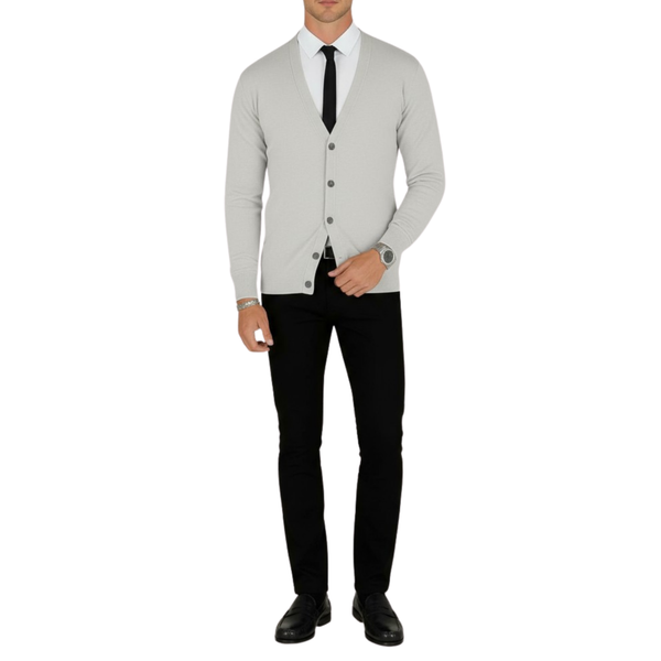 Cardigan homme gris