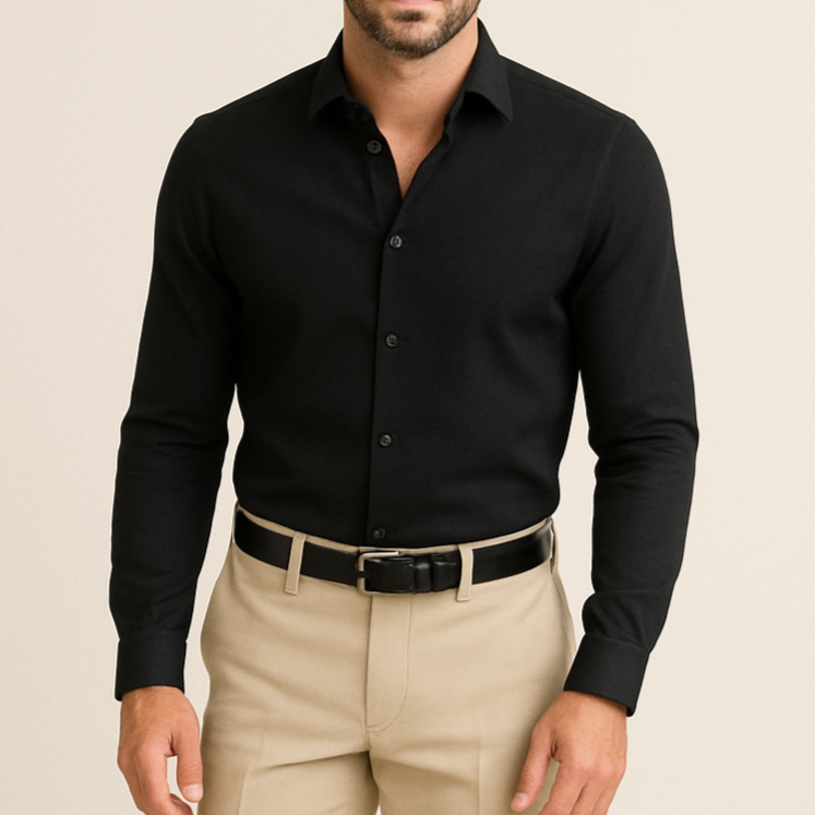 Chemise homme noire Alesio