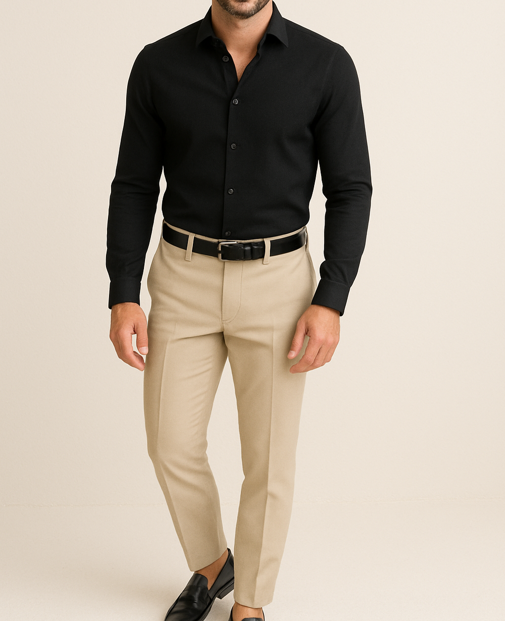 Chemise homme noire Alesio