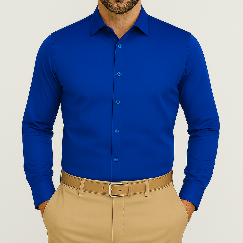 Chemise homme bleu roi Alesio